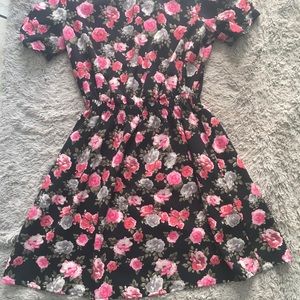 Floral pink dress